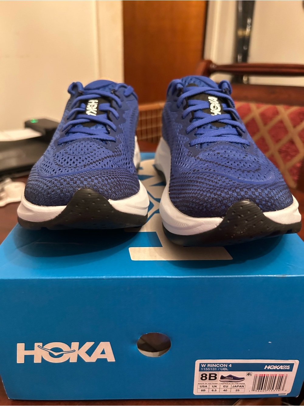 Hoka Rincon 4 Women's Blue Knit Running Shoes